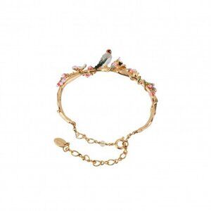 Les Nereides Birds On A Branch Of Cherry Blossom Semi Rigid Bracelet S